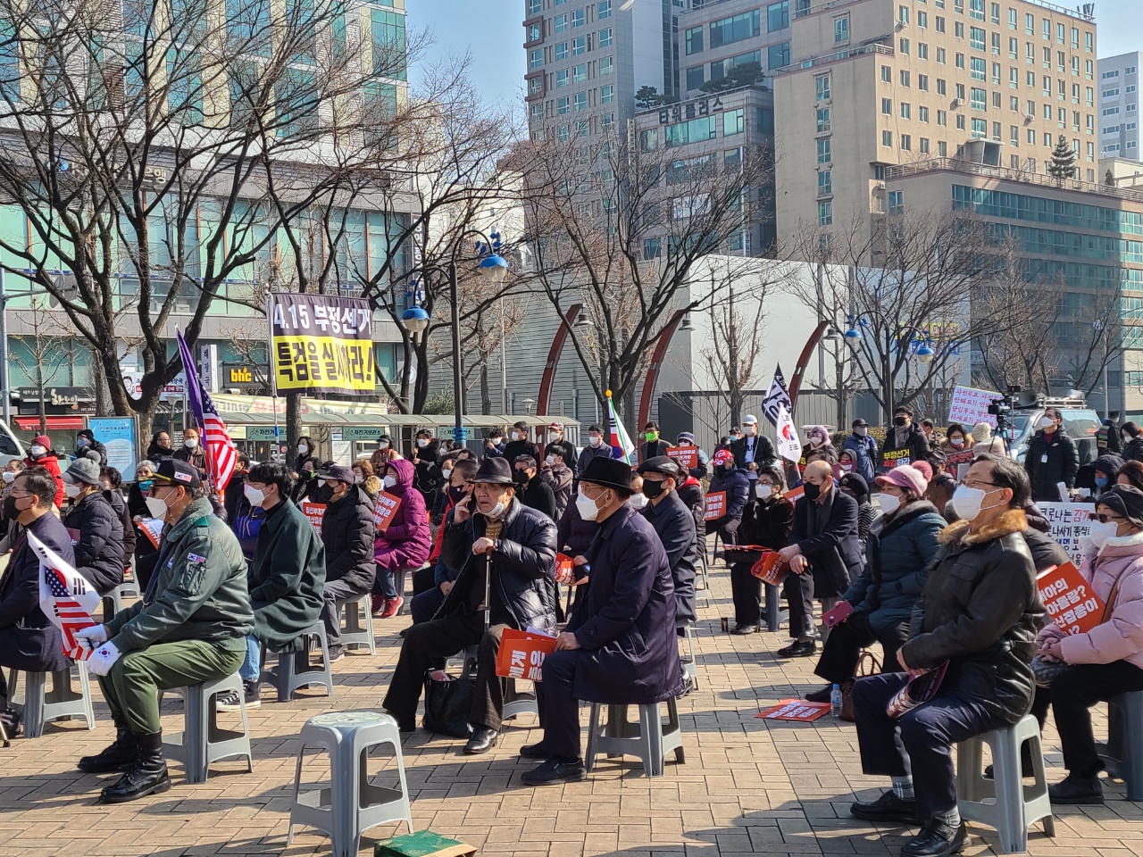 황교안대표, 인천시청 앞 광장서 자유민주원팀혁명 인천선언식 가져.