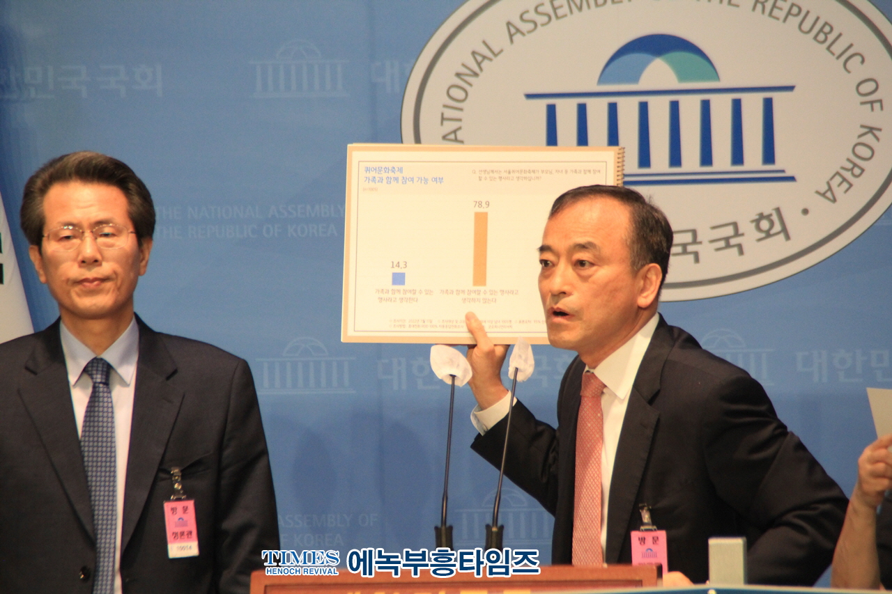 수기총, 서기총, 경기총, 통합국민대회 외 동성애퀴어축제 서울광장 승인 반대 기자회견 가져.